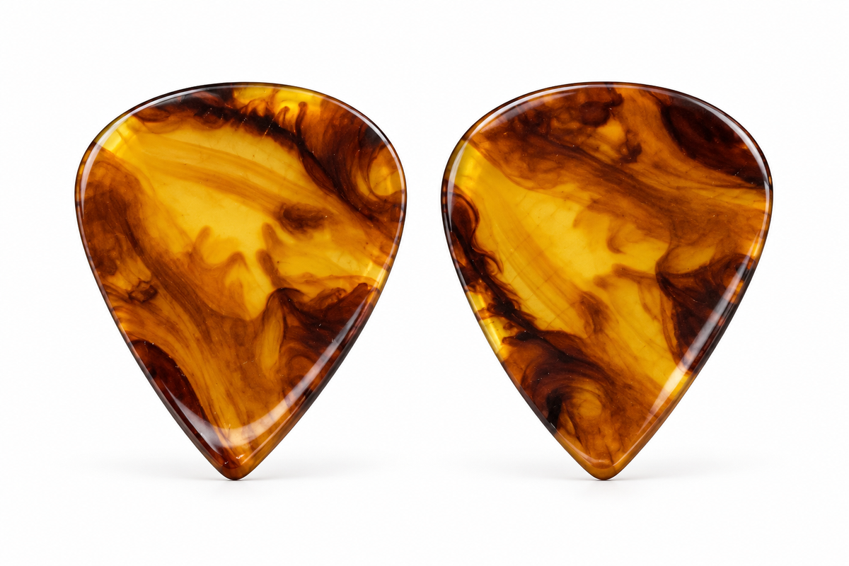 RESIN PLECTRUM {TORTIO AMBER}